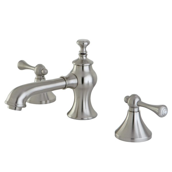 Kingston Brass KC7068BL 8" Widespread Bathroom Faucet, Brushed Nickel KC7068BL